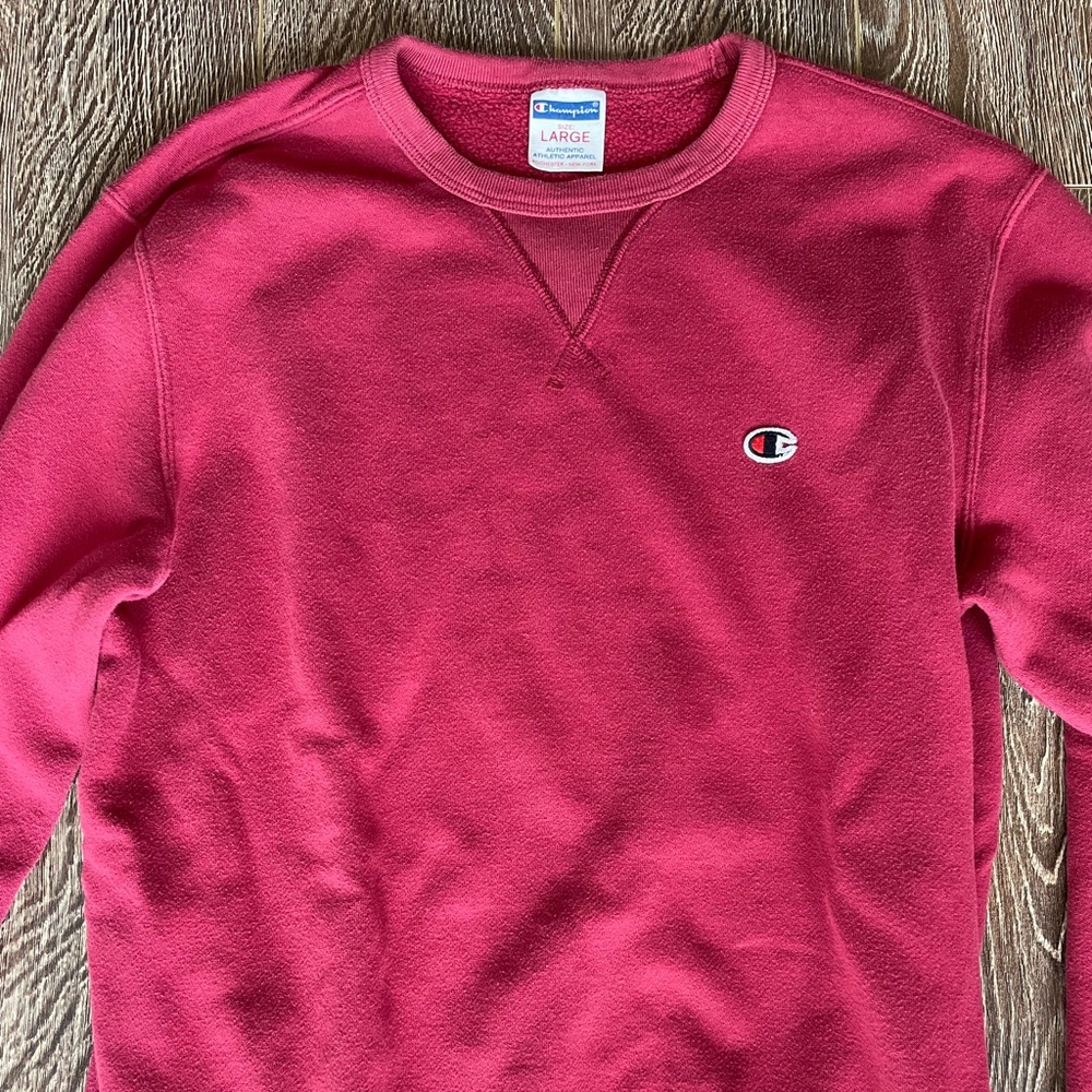 Red Champion Crew Neck